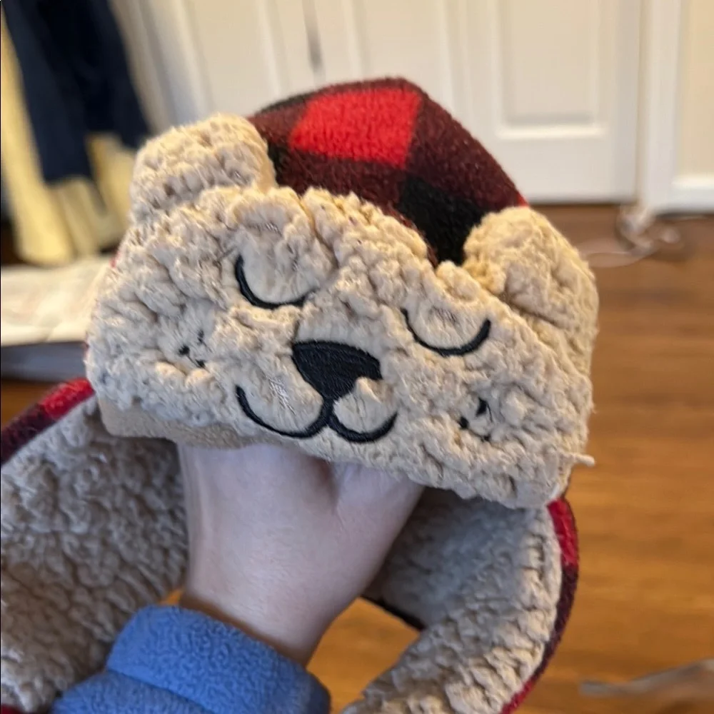 Addie & Tate Cozy Bear Kids Earflap Hat